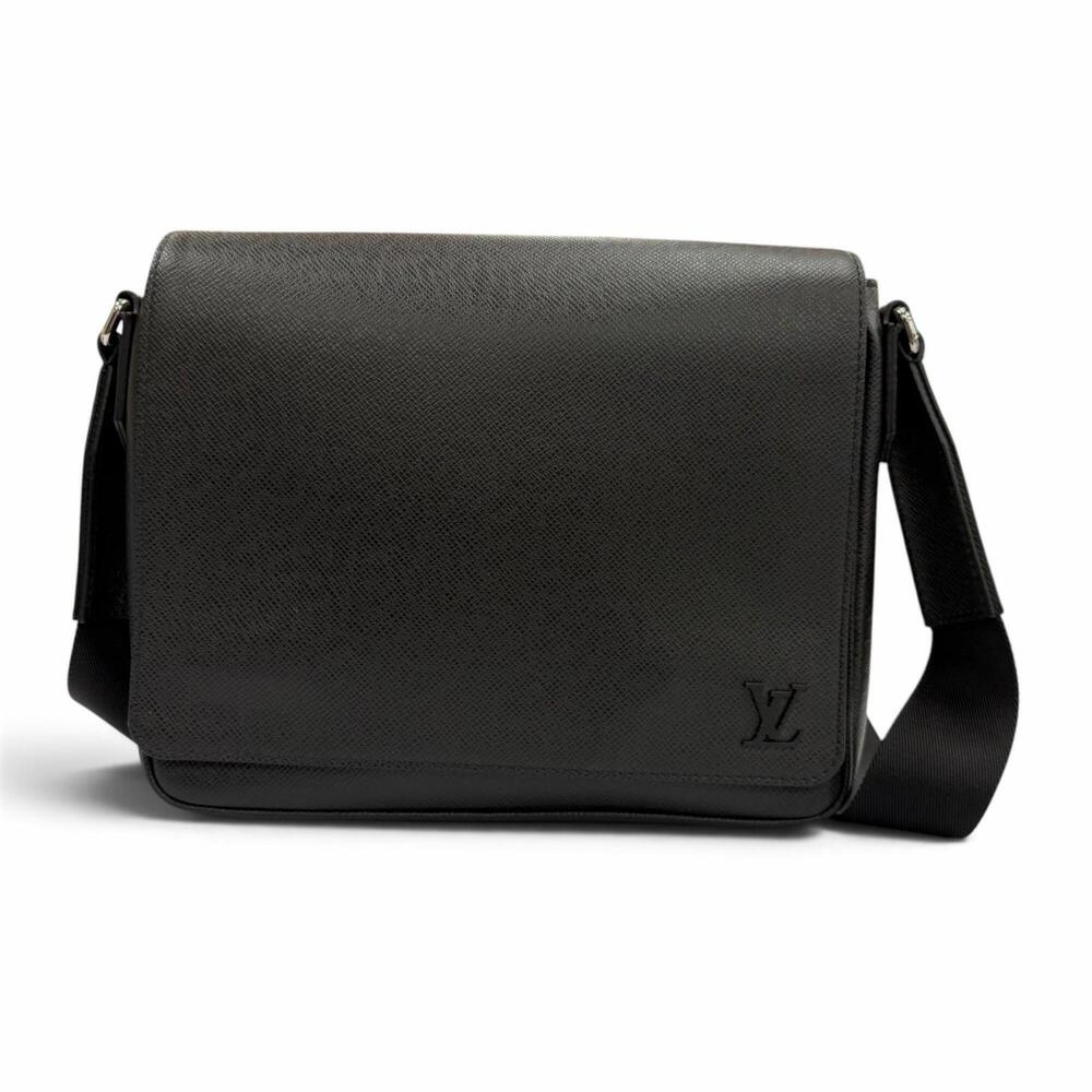 LOUIS VUITTON M30850 District PM NV3 Taiga Messenger Shoulder Bag, Black, Mad...